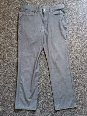 Murano Collezione Wool Blend Mens 34x30 Gray Casual Office Dress Pants Evan Fit